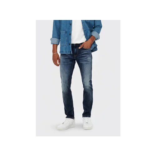Only & Sons Jeans hlače Weft 22023251 Mornarsko modra Regular Fit