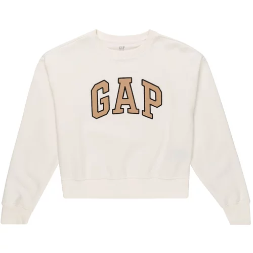GAP Sweater majica boja devine dlake (camel) / boja slonovače / crna