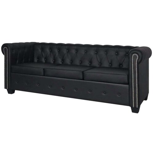  Trosjed Chesterfield od umjetne kože crni Cijene