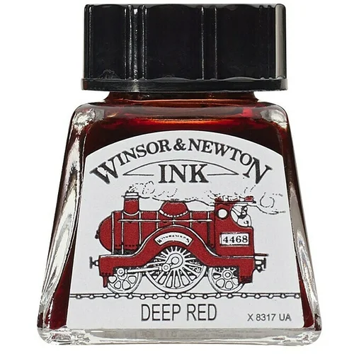 WINSOR & NEWTON Tinta za crtanje (Duboko crvene boje, 14 ml, Boca)