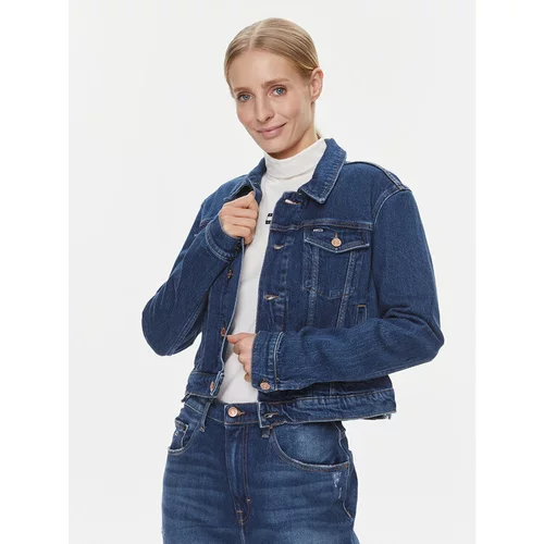 Tommy Jeans Jeans jakna Izzie DW0DW17211 Mornarsko modra Slim Fit