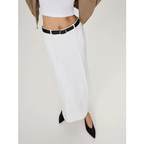 Reserved - Maxi suknja s pojasom - bijela
