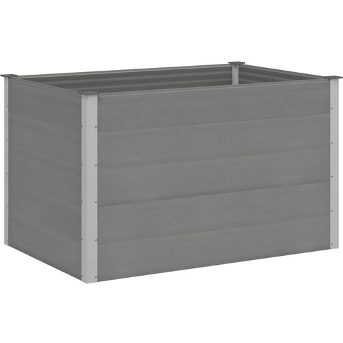  Vrtna Posuda za Sadnju WPC 150x100x91 cm Siva Slike