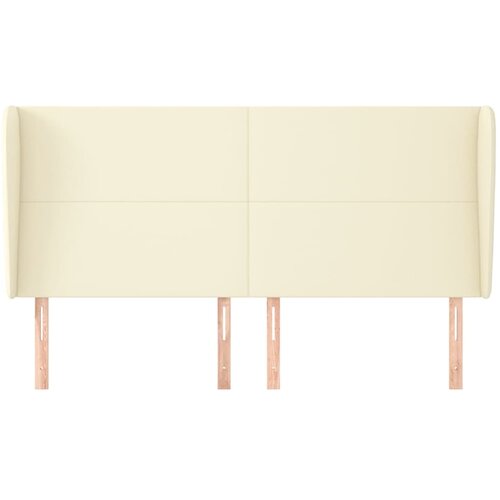  Uzglavlje s u&amp;scaron;ima krem 163x23x118/128 cm od umjetne kože Slike