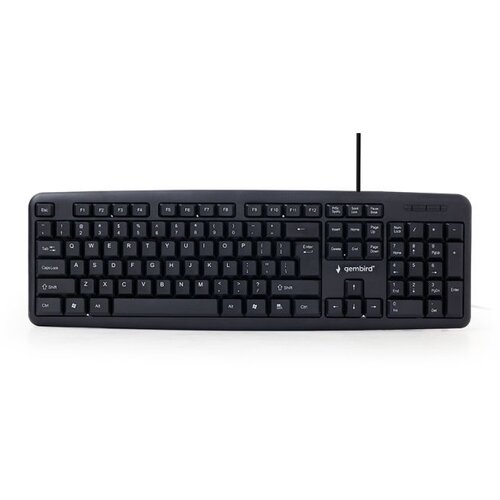  GEMBIRD, KB-U-103, Standard keyboard, USB, US layout, black Cijene