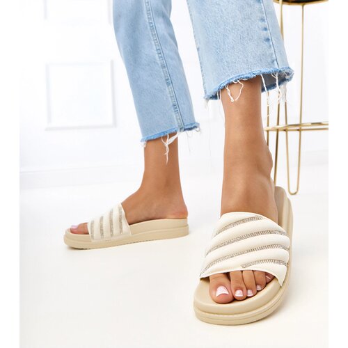 Gemre Beige Flip-Flops with Rhinestones Cardona Slike