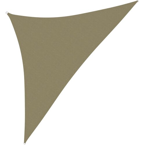 vidaXL Senčno jadro oksford blago trikotno 3,5x3,5x4,9 m bež Cene
