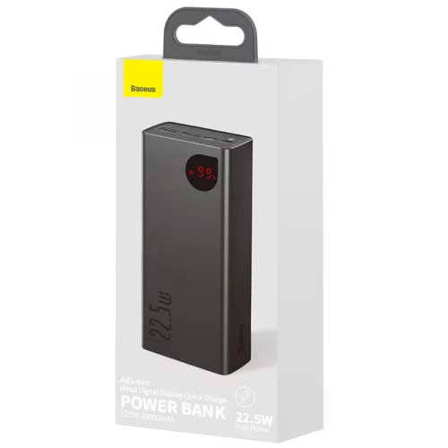 Baseus prenosna baterija PPIMDA-C0A powerbank 30000 mAh 22,5W črn