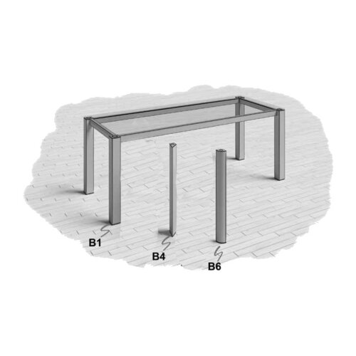 Sto IN-OUT Serie B1 - SET 4 NOGE H750 za drvo Aluminium 00 ( 431-115 ) Slike