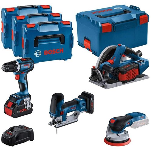 Bosch Set 4 akumulatorska alata 18V, bušilica, testera za uranjanje, ubodna testera, ekscentar brusilica, 0615990N36 Cene