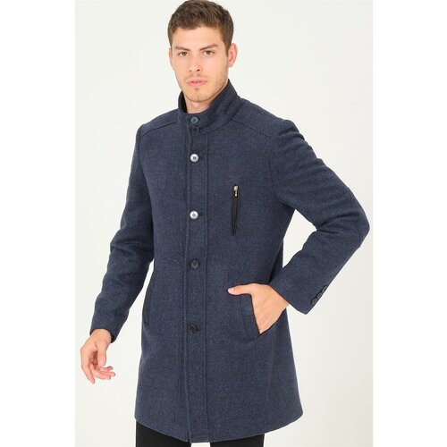 Dewberry PLT8386 MEN'S COAT-DIAGONAL BLACK-BLUE Cijene
