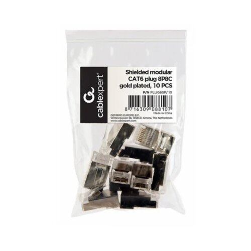 Gembird PLUG6SP/10 Shielded modular CAT6, 10 u pakovanju / CENA PO PAKOVANJU Cene