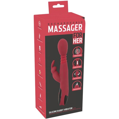 Igrače You2Toys You2Toys - Massager - vibrator za G-točko (rdeč), ki se polni, vrti z udarci in ogrevanjem (rdeč) Slike