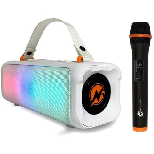 N-gear karaoke BLAZOOKA 703, 100W, disco LED, bežični mikrofon, baterija, bijeli Cijene