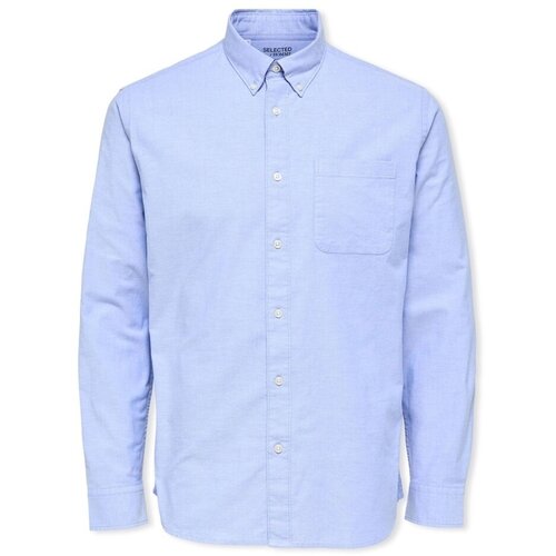 Selected Srajce z dolgimi rokavi Noos Regrick Shirt - Light Blue Modra Cene
