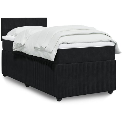 vidaXL Box spring krevet s madracem crni 80 x 200 cm baršunasti Cene