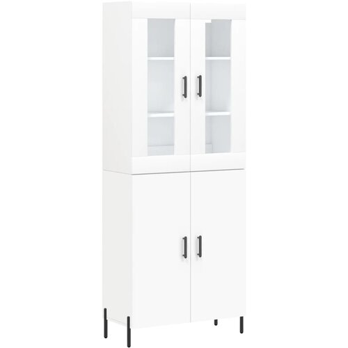 Maison Chic Visoka omara - Komoda - Predalnik bela 69,5x34x180 cm inženirski les, (21720684) Cene
