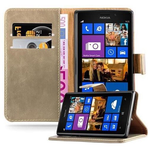 Cadorabo primera, združljiv z Nokia v Capuccino Brown - za&scaron;čitni pokrov z magnetnim zapiranjem, stoječo funkcijo in režo za kartico, (20571963) Cene