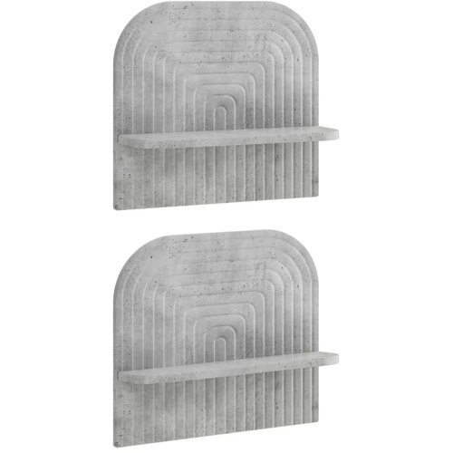  Zidna polica 2 kom. Betonska siva 41 x 13 5 x 37 5 cm - Betonska siva 41 cm Slike