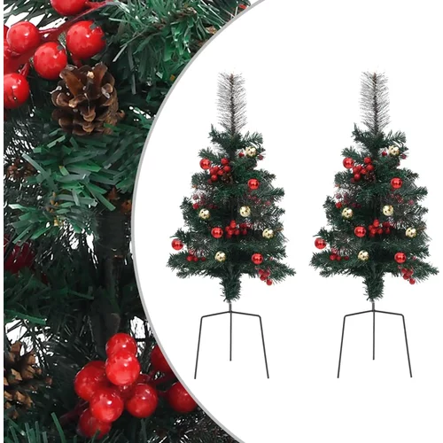 vidaXL umjetna božićna drvca za staze 2 kom 76 cm PVC