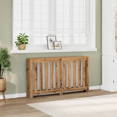 vidaXL Pokrov za radiator hrast 149x20x82 cm inženirski les Cene