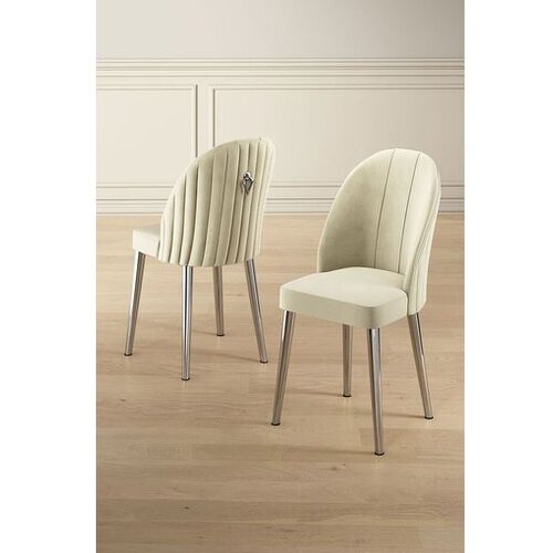 Hanah home Mara set stolica, 45x91x42 cm, 6 dijelova, srebrno-krem boja Cijene