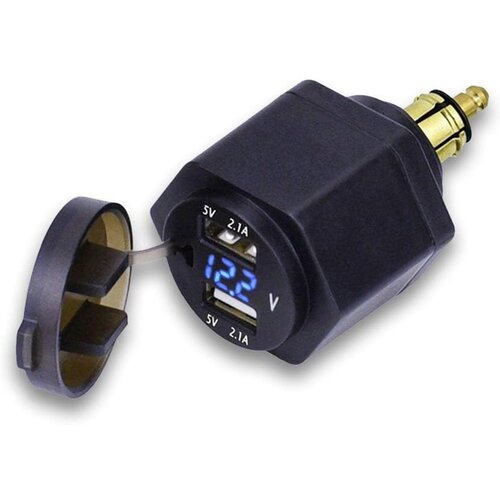 Dardanar Priključek za vtičnico na vozilu, dvojni USB adapter za polnilec z LED voltmetrom za BMW motocikel/mobilni telefon/iPhone/GPS/SatNav, (21199336) Cene