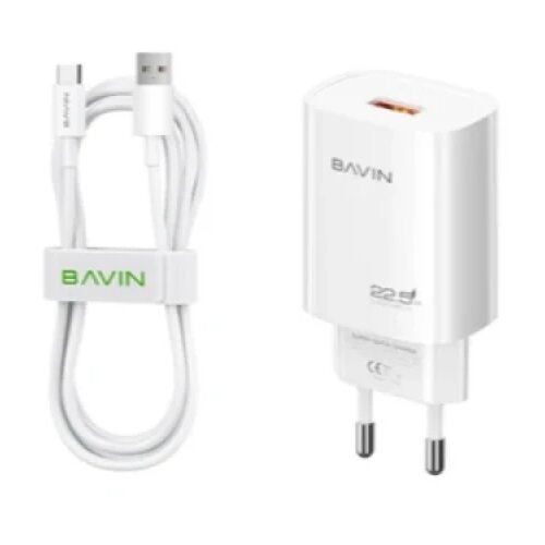 BAVIN punjač 22.5w usb a + kabl type c bela - PC995Y ( 90051 ) Slike
