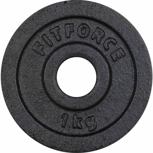 Fitforce PLB 1KG 30MM Disk uteg, crna, veličina