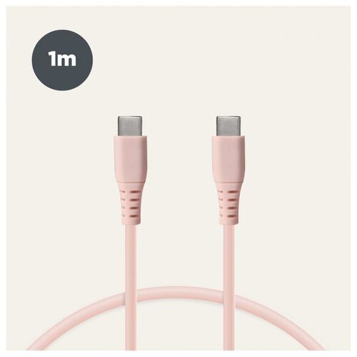 Ksix kabel za prijenos podataka, Soft, USB-C na USB-C, 1.0m, rozi Cijene