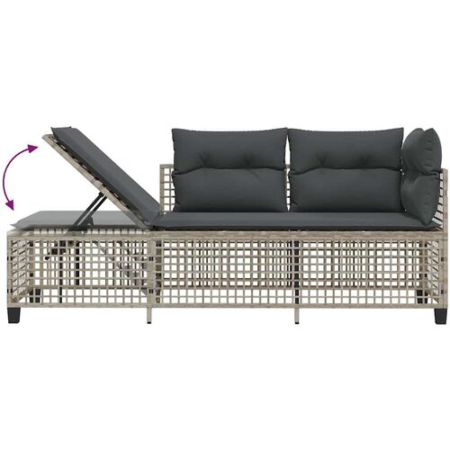  3-dijelni set kutne vrtnih sofa s jastucima od poliratana Slike