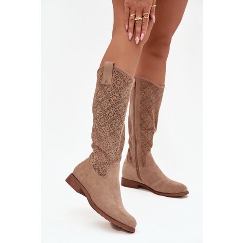 S. BARSKI Women&amp;#039;s Openwork Ankle Boots On Flat Heel S.Barski Slike