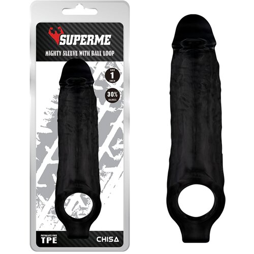 Chisa crna navlaka za penis Mighty Sleeve Slike