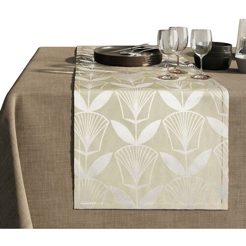 AmeliaHome Stolnjak Floris 140x200 cm, krem Slike