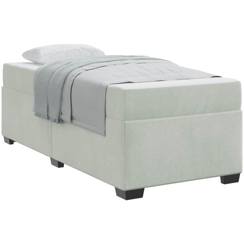  Krevetna konstrukcija Svijetlo siva 90 x 190 cm tkanina Slike