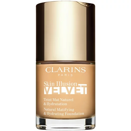 Clarins Skin Illusion Velvet tekući puder s mat finišem s hranjivim učinkom nijansa 105N 30 ml