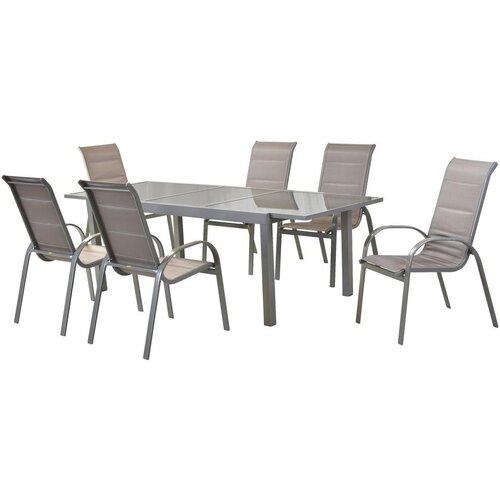 Gardenson Vrtni Set Amalfi, 7-delni, Raztegljiva Miza Slike