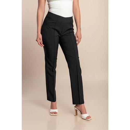 Fenzy Plus Size Elegantne Hlače, Črne Cene