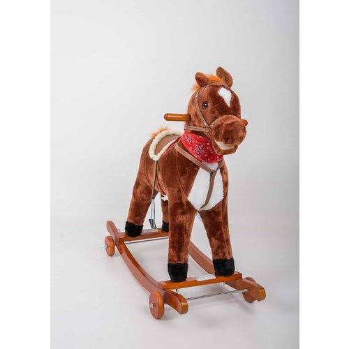 Plišani konjić klackalica sa točkićima Cene