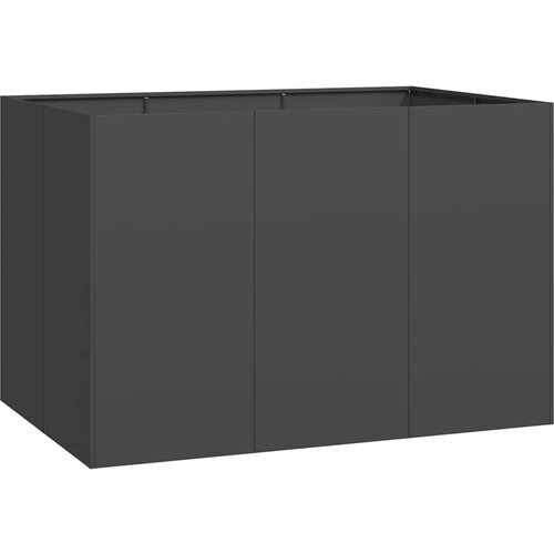 Maison Chic Cvetlični Lonec - Cvetlično korito črn 120x80x80 cm Jeklo, (21789535) Cene