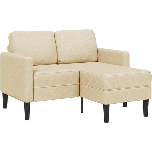 SOFA 2-sjed s ležaljkom u obliku slova L krem 125 cm tkanina Cijene