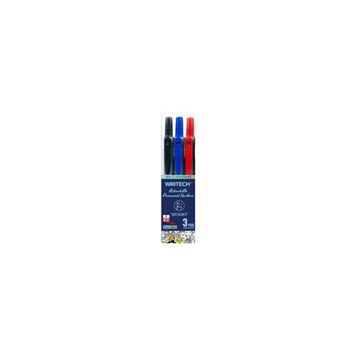 Writech Permanentni marker Retractable click, 3 komada Slike
