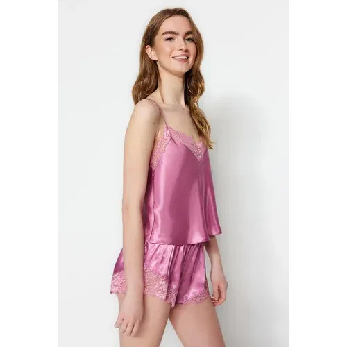 Trendyol Pajama Set - Pink - Plain