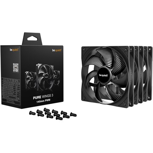 BE QUIET Pure Wings 3 140mm PWM Geh&amp;auml;usel&amp;uuml;fter 3-Pack Slike