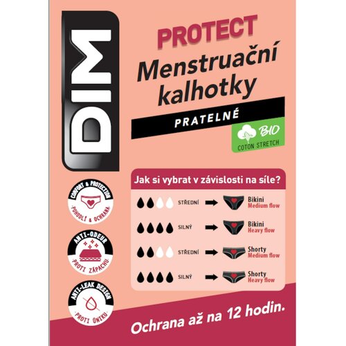 DIM MENSTRUALNI ČIPKASTI BOKSER - Menstrualne gaćice sa čipkom - crna Cene