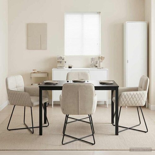  Trpezarijske stolice 4 pcs Bar&scaron;un Krem 59 x 56,5 x 86 cm Cene