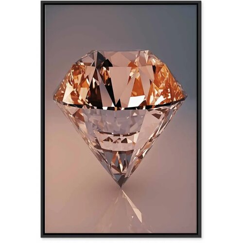  Slika - Costly Diamond (1 Part) Vertical 80x120 U crnom drvenom okviru Slike