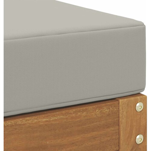  Klupa za sjedenje Prirodna i svijetlo siva 115 x 43 x 37 cm Slike