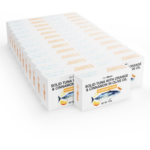 GymBeam Tuna in Olive Oil with Orange & Cinnamon 25 x 120 g Cene