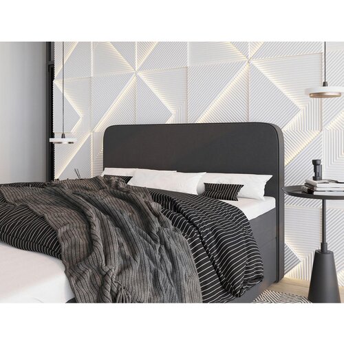 MID.YOU POSTELJA Z VZMETNICO 140 cm x 200 cm , tekstil antracit Slike